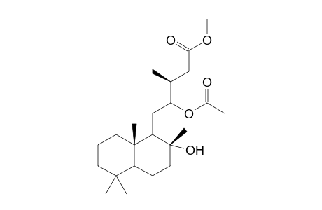 Methyl 12(r,s)-12-acetoxy-8-hydroxy-labdan-15-oate