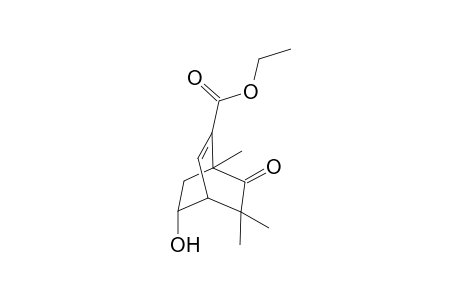 (1S*,4R*,5R)-8-Hydroxy-1,3,3-trimethyl-6-ethoxycarbonylbicyclo[2.2.2]oct-5-en-2-one