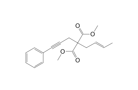 Dimethyl 2-[(E)-but-2-enyl]-2-(3-phenylprop-2-ynyl)propanedioate