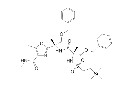 2-[(1S)-2-benzoxy-1-[[(2S)-3-benzoxy-2-methyl-2-(2-trimethylsilylethylsulfonylamino)propanoyl]amino]-1-methyl-ethyl]-N,5-dimethyl-oxazole-4-carboxamide