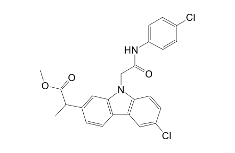 Methyl 2-(6-chloro-9-(2-(4-chlorophenylamino)-2-oxoethyl)-9H-carbazol-2-yl)propanoate