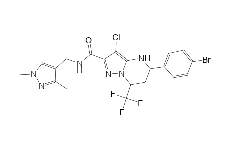 5-(4-bromophenyl)-3-chloro-N-[(1,3-dimethyl-1H-pyrazol-4-yl)methyl]-7-(trifluoromethyl)-4,5,6,7-tetrahydropyrazolo[1,5-a]pyrimidine-2-carboxamide