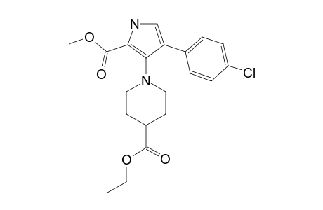 1-[2-carbomethoxy-4-(4-chlorophenyl)-1H-pyrrol-3-yl]isonipecotic acid ethyl ester