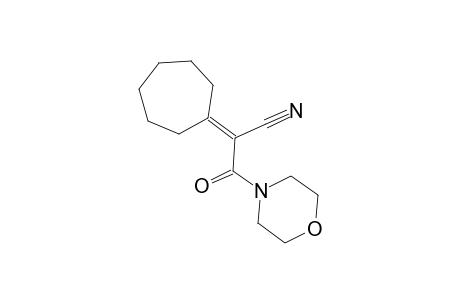 2-cycloheptylidene-3-(4-morpholinyl)-3-oxopropanenitrile