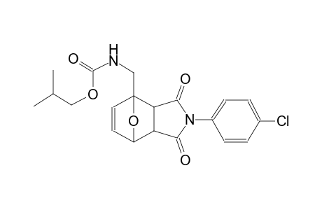 isobutyl ((2-(4-chlorophenyl)-1,3-dioxo-2,3,3a,4,7,7a-hexahydro-1H-4,7-epoxyisoindol-4-yl)methyl)carbamate
