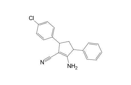 2-Amino-5-(4-chlorophenyl)-3-phenyl-1-cyclopentenecarbonitrile