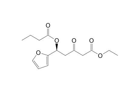 (5S)-Ethyl .delta-butyryloxy-.delta.-(furan-2-yl)-.beta.-oxo-pentanoate