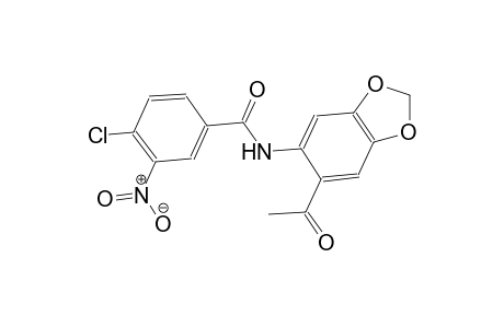 N-(6-acetyl-1,3-benzodioxol-5-yl)-4-chloro-3-nitrobenzamide