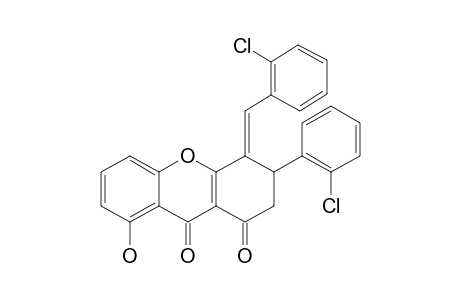 (E)-4-(2-CHLOROBENZYLIDENE)-3-(2-CHLOROPHENYL)-8-HYDROXY-3,4-DIHYDRO-1H-XANTHENE-1,9(2H)-DIONE