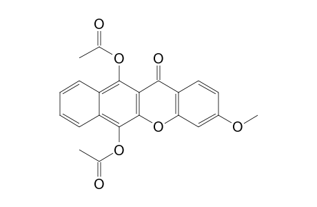 12H-Benzo[b]xanthen-12-one, 6,11-bis(acetyloxy)-3-methoxy-