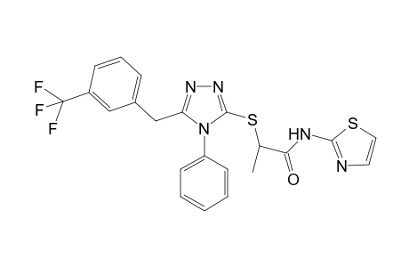 Propanamide, 2-[[4-phenyl-5-[[3-(trifluoromethyl)phenyl]methyl]-4H-1,2,4-triazol-3-yl]thio]-N-(2-thiazolyl)-