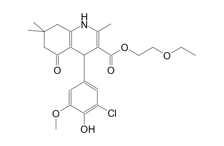 2-ethoxyethyl 4-(3-chloro-4-hydroxy-5-methoxyphenyl)-2,7,7-trimethyl-5-oxo-1,4,5,6,7,8-hexahydro-3-quinolinecarboxylate
