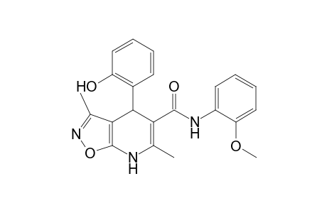4-(2-Hydroxyphenyl)-N-(2-methoxyphenyl)-3,6-dimethyl-4,7-dihydroisoxazolo[5,4- b]pyridine-5-carboxamide