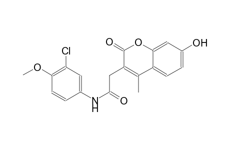 2H-1-benzopyran-3-acetamide, N-(3-chloro-4-methoxyphenyl)-7-hydroxy-4-methyl-2-oxo-