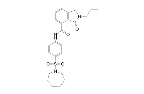 N-[4-(1-azepanylsulfonyl)phenyl]-3-oxo-2-propyl-4-isoindolinecarboxamide