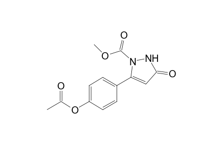 Methyl 5-(4-acetoxyphenyl)-3-oxo-2,3-dihydro-1H-pyrazole-1-carboxylate