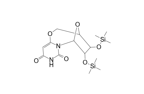 3,6-Epoxy-2H,8H-pyrimido[6,1-b][1,3]oxazocine-8,10(9H)-dione, 3,4,5,6-tetrahydro-4,5-bis[(trimethylsilyl)oxy]-, [3R-(3.alpha.,4.beta.,5.beta.,6.alpha.)]-