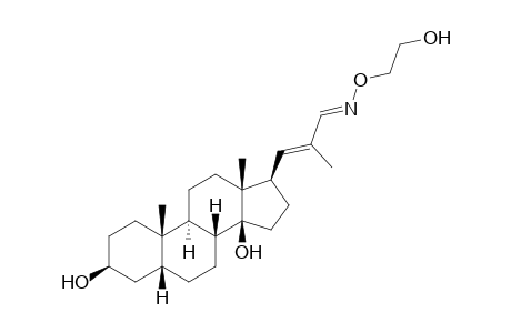 (3S,5R,8R,9S,10S,13R,14S,17R)-17-[(E,3E)-3-(2-hydroxyethoxyimino)-2-methyl-prop-1-enyl]-10,13-dimethyl-1,2,3,4,5,6,7,8,9,11,12,15,16,17-tetradecahydrocyclopenta[a]phenanthrene-3,14-diol