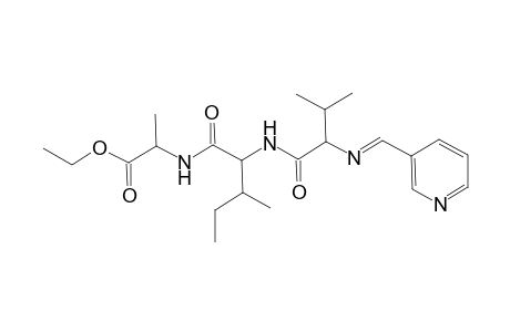 L-Alanine, N-[N-[N-(3-pyridinylmethylene)-L-valyl]-L-isoleucyl]-, ethyl ester