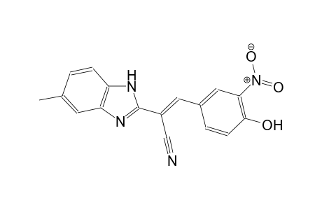 1H-benzimidazole-2-acetonitrile, alpha-[(4-hydroxy-3-nitrophenyl)methylene]-5-methyl-