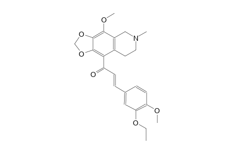 (2E)-3-(3-ethoxy-4-methoxyphenyl)-1-(4-methoxy-6-methyl-5,6,7,8-tetrahydro[1,3]dioxolo[4,5-g]isoquinolin-9-yl)-2-propen-1-one
