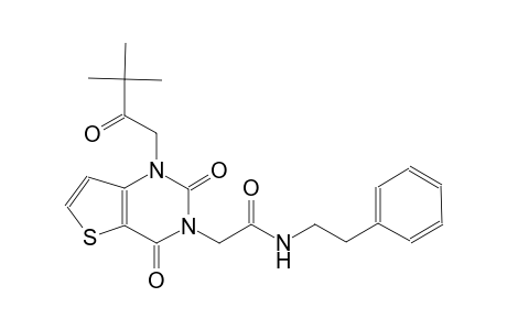 2-(1-(3,3-dimethyl-2-oxobutyl)-2,4-dioxo-1,4-dihydrothieno[3,2-d]pyrimidin-3(2H)-yl)-N-(2-phenylethyl)acetamide