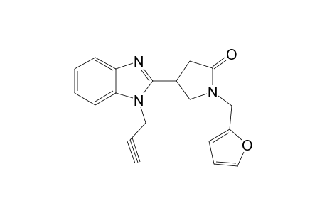2-Pyrrolidinone, 1-(2-furanylmethyl)-4-[1-(2-propynyl)-1H-1,3-benzimidazol-2-yl]-