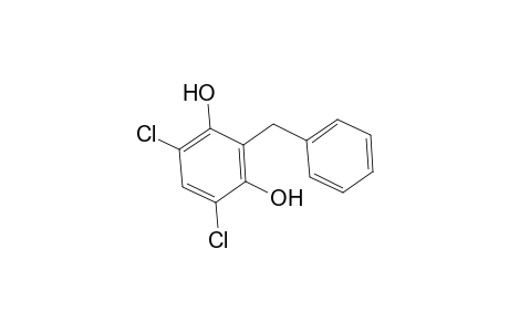 1,3-Benzenediol, 4,6-dichloro-2-(phenylmethyl)-