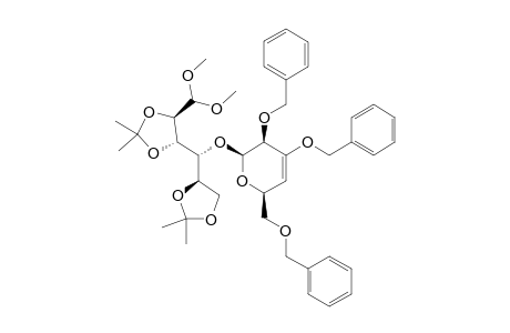 4-O-(2,3,6-TRI-O-BENZYL-4-DEOXY-BETA-D-ERYTHRO-HEX-3-ENOPYRANOSYL)-2,3:5,6-DI-O-ISOPROPYLIDENE-ALDEHYDO-D-GLUCOSE-DIMETHYL-ACETAL