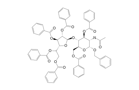 BENZYL-2-ACETAMIDO-3,6-DI-O-BENZOYL-2-DEOXY-4-O-(2,3,5,6-TETRA-O-BENZOYL-1-BETA-D-GALACTOFURANOSYL)-ALPHA-D-GLUCOPYRANOSIDE