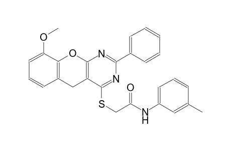 acetamide, 2-[(9-methoxy-2-phenyl-5H-[1]benzopyrano[2,3-d]pyrimidin-4-yl)thio]-N-(3-methylphenyl)-