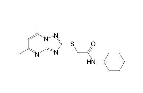 Acetamide, N-cyclohexyl-2-(5,7-dimethyl-[1,2,4]triazolo[1,5-a]pyrimidin-2-ylsulfanyl)-