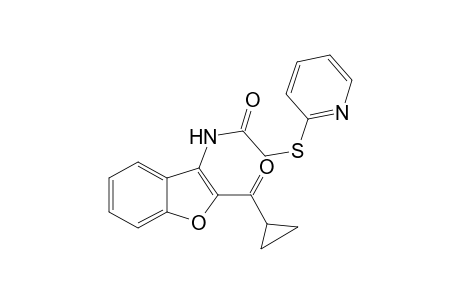 N-[2-(Cyclopropylcarbonyl)-1-benzofuran-3-yl]-2-(2-pyridinylsulfanyl)acetamide