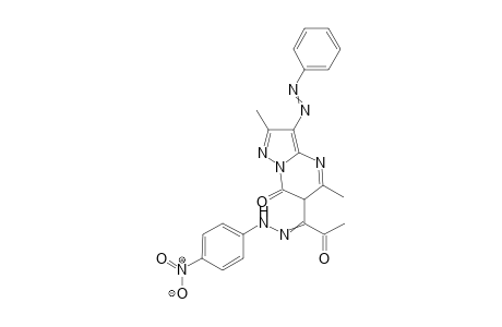 2,7-Dimethyl-8-phenylazo-3-[(N-(4-nitrophenyl)-2-oxopropane-hydrazonoyl)]-pyrazolo[1,5-a]pyrimidin-4(3H)-one