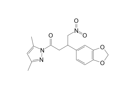 1-[3-(1,3-BENZODIOXOL-5-YL)-4-NITROBUTANOYL]-3,5-DIMETHYLPYRAZOLE