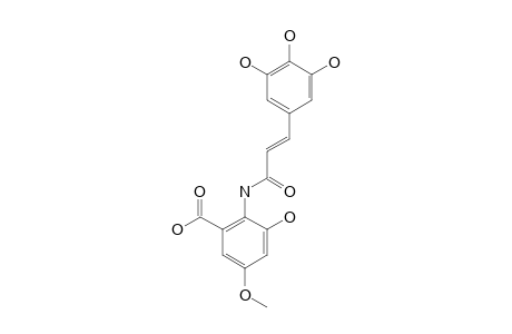 TRANS-2-[3-(3,4,5-TRIHYDROXYPHENYLPROPENOYL)-AMINO]-3-HYDROXY-5-METHOXY-BENZOIC-ACID