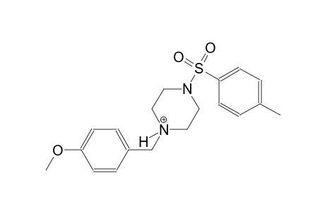 1-(4-methoxybenzyl)-4-[(4-methylphenyl)sulfonyl]piperazin-1-ium