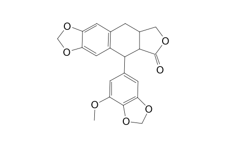 5-(7-Methoxy-1,3-benzodioxol-5-yl)-5,8,8a,9-tetrahydrofuro[3',4':6,7]naphtho[2,3-d][1,3]dioxol-6(5aH)-one