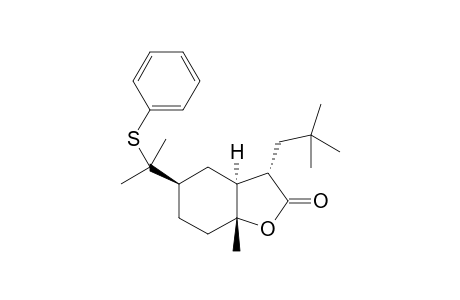(3.alpha.,3a.alpha.,5.beta.7a.beta.)-(+-)-3-[(2,2-Dimethylpropyl)-7a-methyl-5-[1-methyl-1-(phenylthio)ethyl]hexahydro-2(3H)-benzofuranone