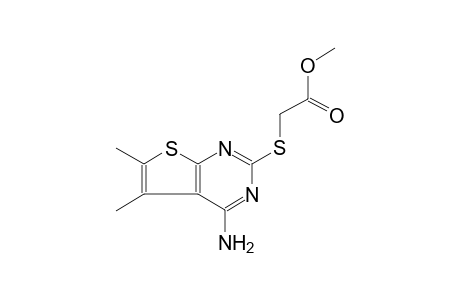 2-[(4-amino-5,6-dimethyl-2-thieno[2,3-d]pyrimidinyl)thio]acetic acid methyl ester