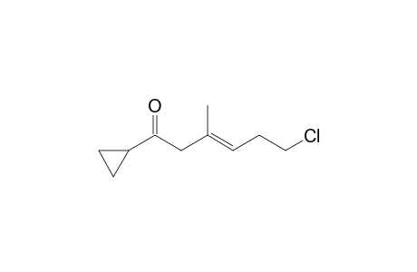 1-Cyclopropyl-3-methyl-6-chloro-3-hexen-1-one