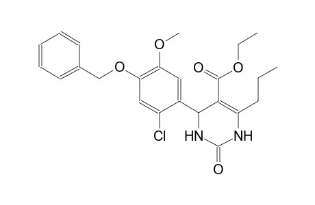 ethyl 4-[4-(benzyloxy)-2-chloro-5-methoxyphenyl]-2-oxo-6-propyl-1,2,3,4-tetrahydro-5-pyrimidinecarboxylate
