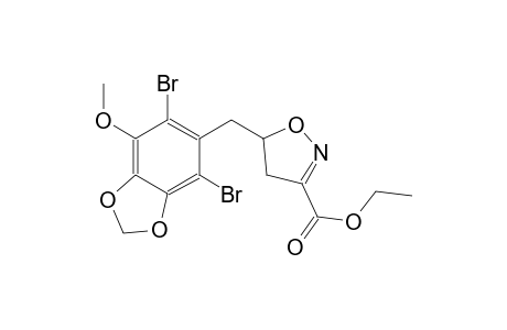 3-isoxazolecarboxylic acid, 5-[(4,6-dibromo-7-methoxy-1,3-benzodioxol-5-yl)methyl]-4,5-dihydro-, ethyl ester