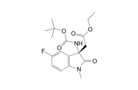 (S)-Ethyl 2-(3-((tert-butoxycarbonyl)amino)-5-fluoro-1-methyl-2-oxoindolin-3-yl)acetate