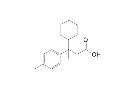 3-cyclohexyl-3-(4-methylphenyl)butanoic acid
