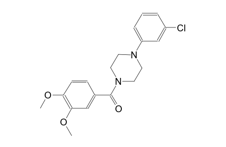 1-(3-chlorophenyl)-4-(3,4-dimethoxybenzoyl)piperazine