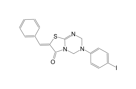 (7Z)-7-benzylidene-3-(4-iodophenyl)-3,4-dihydro-2H-[1,3]thiazolo[3,2-a][1,3,5]triazin-6(7H)-one