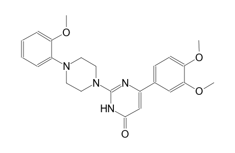 4(3H)-pyrimidinone, 6-(3,4-dimethoxyphenyl)-2-[4-(2-methoxyphenyl)-1-piperazinyl]-