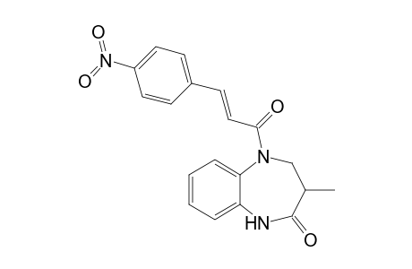 3-Methyl-5-[(E)-3-(4-nitrophenyl)-1-oxoprop-2-enyl]-3,4-dihydro-1H-1,5-benzodiazepin-2-one