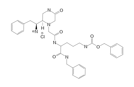 N-[2-[(2R)-[(1S)-AMINO-2-PHENYLETHYL]-5-OXOPIPERAZIN-1-YL]-ACETYL]-ORN(Z)-NH-BN-HYDROCHLORIDE